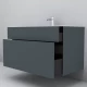 Тумба под раковину Am.Pm Inspire 2.0 M50AFHX1003GM подвесная 100 см, 3 ящика, цвет графит, матовый