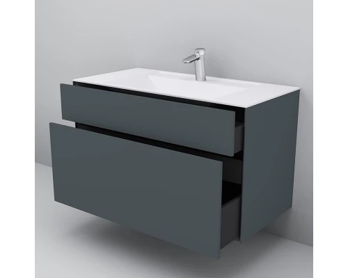 Тумба под раковину Am.Pm Inspire 2.0 M50AFHX1003GM подвесная 100 см, 3 ящика, цвет графит, матовый