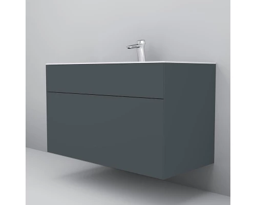 Тумба под раковину Am.Pm Inspire 2.0 M50AFHX1003GM подвесная 100 см, 3 ящика, цвет графит, матовый