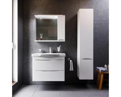 Зеркальный шкаф Am.Pm Like M80MPR0801WG/M80MPL0801WG 80см, левый/правый, белый, с подсветкой