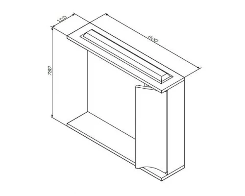 Зеркальный шкаф Am.Pm Like M80MPR0801WG/M80MPL0801WG 80см, левый/правый, белый, с подсветкой