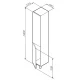Шкаф-пенал Am.Pm Gem M90CSR0306WG 30 напольный, цвет белый, петли справа