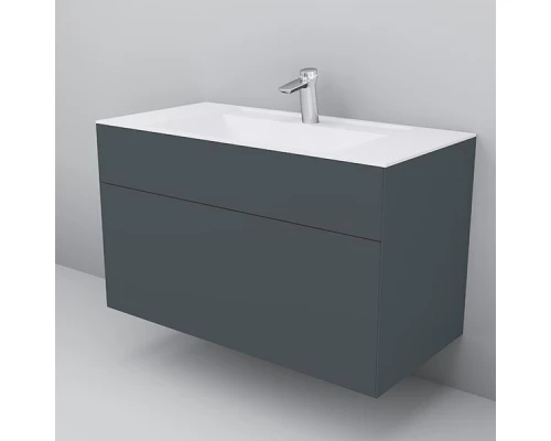 Тумба под раковину Am.Pm Inspire 2.0 M50AFHX1003GM подвесная 100 см, 3 ящика, цвет графит, матовый