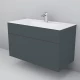 Тумба под раковину Am.Pm Inspire 2.0 M50AFHX1003GM подвесная 100 см, 3 ящика, цвет графит, матовый