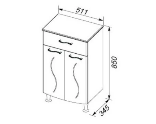 Тумба Aquanet Моника 50 00186779