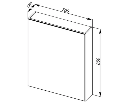 Зеркало-шкаф Aquanet Мадейра 70 00183065