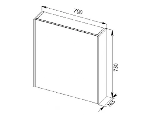 Зеркало-шкаф Aquanet Латина 70 00179997