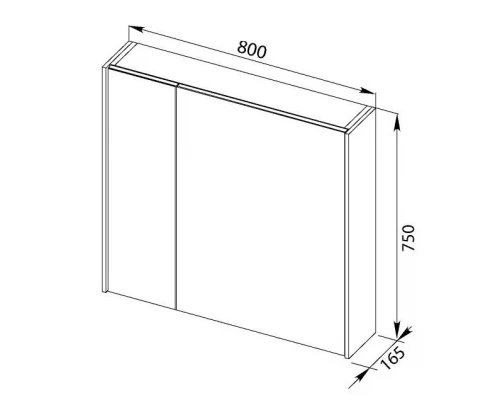 Зеркало-шкаф Aquanet Латина 80 00179635