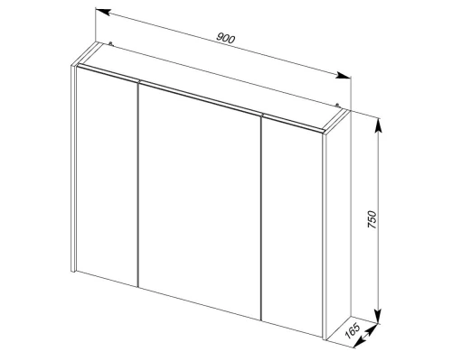 Зеркало-шкаф Aquanet Латина 90 белый 00179605