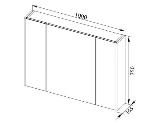 Зеркало-шкаф Aquanet Латина 100 см, 00179636