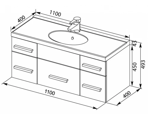 Шкаф Aquanet Данте 25 подвесной 00156361