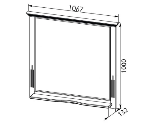 Зеркало Aquanet Лагуна 105 00175304
