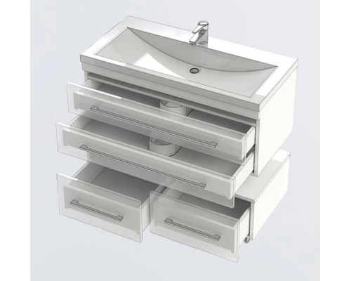 Тумба под раковину Aquanet Нота 100 (005) 00171496, цвет белый