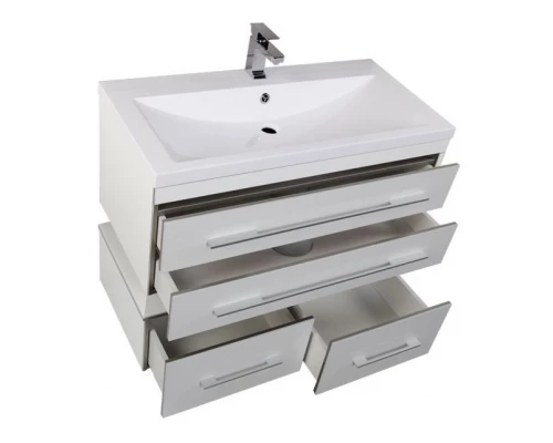 Тумба под раковину Aquanet Верона 100 подвесная 00175382, цвет белый