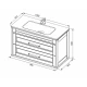 Тумба под раковину Aquanet Бостон М, 100 см, белая матовая, 00209678