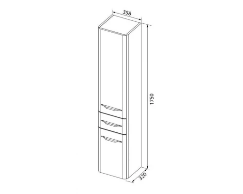 Пенал Aquanet Виченца 36 00196964