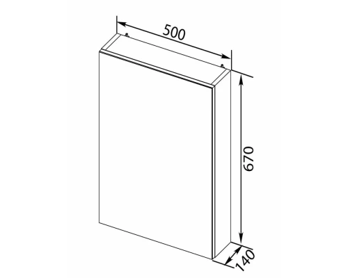 Зеркало-шкаф Aquanet Порто 50, 00195726