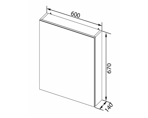 Зеркало-шкаф Aquanet Порто 60, 00195727