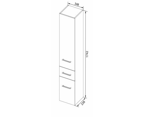 Пенал Aquanet Порто 35 белый, 00195732