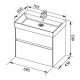 Тумба под раковину Aquanet Бруклин 70 00203959, цвет- белый