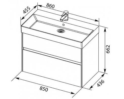 Тумба под раковину Aquanet Бруклин 85 00203960, цвет- белый