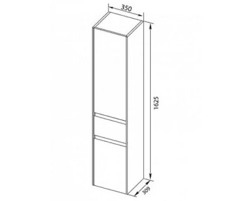 Пенал Aquanet Бруклин 35 см, белый, 00203966