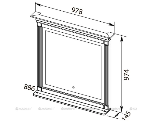 Зеркало Aquanet Селена 105 белый/серебро (201647)