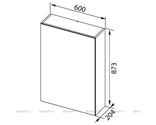 Зеркальный шкаф Aquanet Нью-Йорк 60 00203951, цвет орех