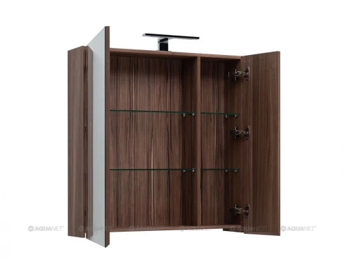 Зеркальный шкаф Aquanet Нью-Йорк 85см, орех, 00203954
