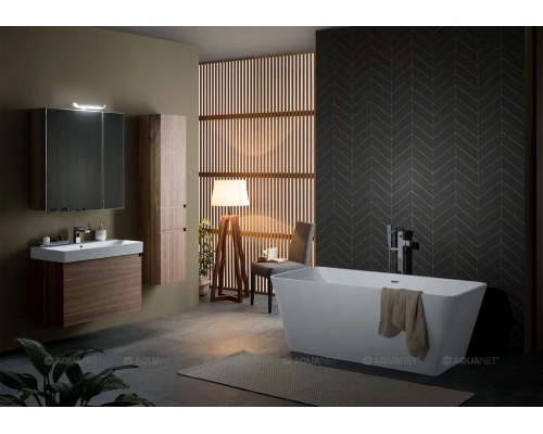 Зеркальный шкаф Aquanet Нью-Йорк 85см, орех, 00203954