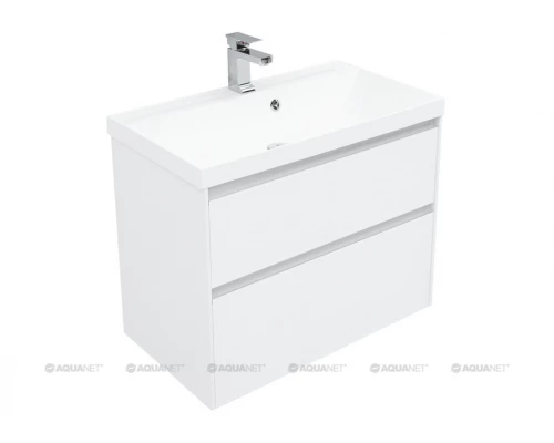 Тумба под раковину Aquanet Гласс 80 00238361, цвет белый
