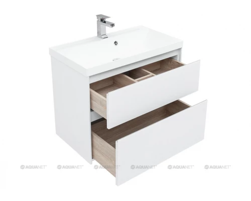 Тумба под раковину Aquanet Гласс 80 00238361, цвет белый