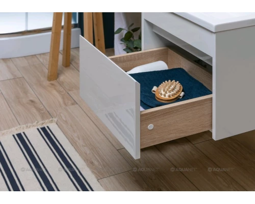 Тумба под раковину Aquanet Токио 48 00236915 (подвесная, 1 ящик), цвет белый