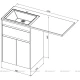 Тумба под раковину Aquanet Токио 58 00237745 (напольная, 1 ящик, 2 дверцы), цвет белый