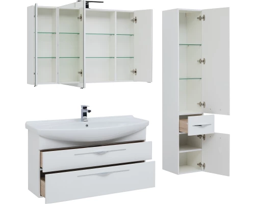 Шкаф-пенал Aquanet Ирвин 35 L/R, белый глянец (205912/203983)