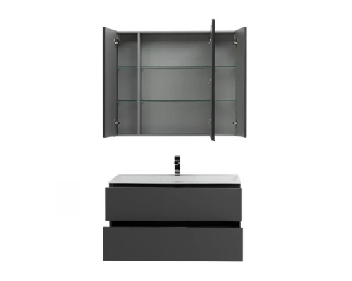 Зеркало-шкаф Aquanet Алвита 100 240113, корпус серый антрацит