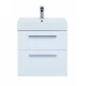 Тумба под раковину Aquanet Nova 60 см подвесная, 2 ящика, белый глянцевый, 242279