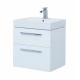 Тумба под раковину Aquanet Nova 60 см подвесная, 2 ящика, белый глянцевый, 242279
