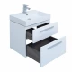Тумба под раковину Aquanet Nova 60 см подвесная, 2 ящика, белый глянцевый, 242279