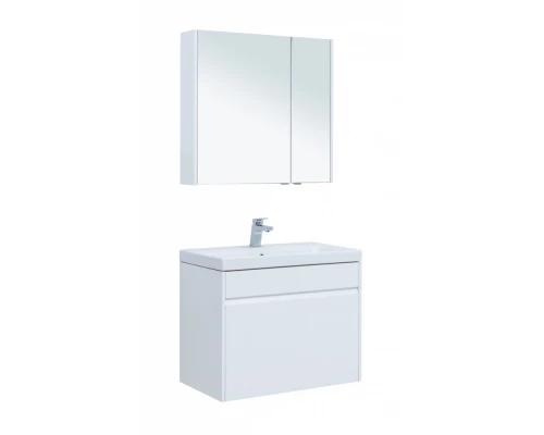 Тумба под раковину Aquanet Палермо 80 см подвесная, белый, 253587