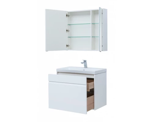 Тумба под раковину Aquanet Палермо 80 см подвесная, белый, 253587