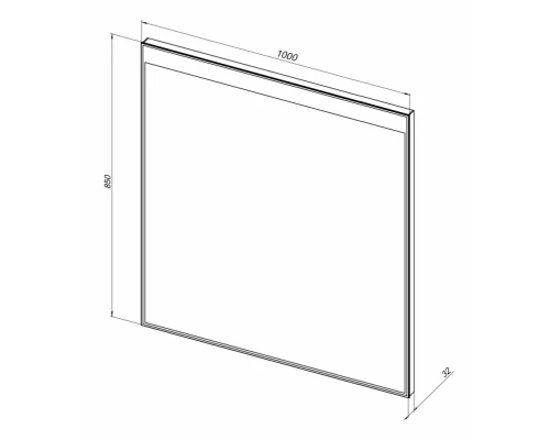 Зеркало Aquanet Палермо new 10085 100 см с Led подсветкой, сенсорный выключатель, 249354