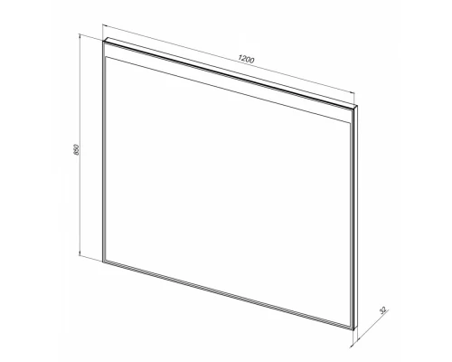 Зеркало Aquanet Палермо new 12085 120 см с Led подсветкой, сенсорный выключатель, 249356