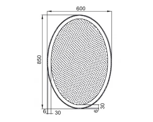Зеркало Aquanet Комо new 6085 60 см с Led подсветкой, сенсорный выключатель, 249357