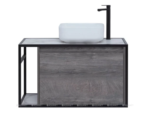 Тумба под раковину Aquanet Nova Lite Loft 90 левая/правая, дуб рошелье, 00261656/00261655