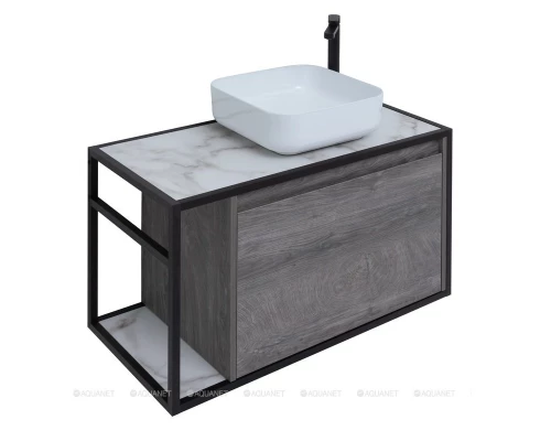 Тумба под раковину Aquanet Nova Lite Loft 90 левая/правая, дуб рошелье, 00261656/00261655