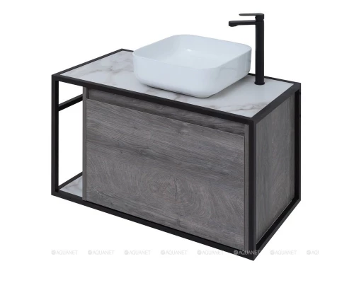 Тумба под раковину Aquanet Nova Lite Loft 90 левая/правая, дуб рошелье, 00261656/00261655