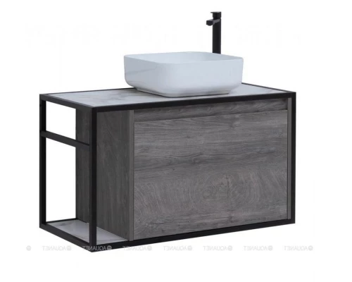 Тумба под раковину Aquanet Nova Lite Loft 90 левая/правая, дуб рошелье, 00261656/00261655