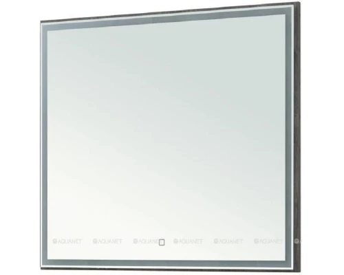 Зеркало Aquanet Nova Lite 90 см, с LED подсветкой, дуб рошелье, 00242263