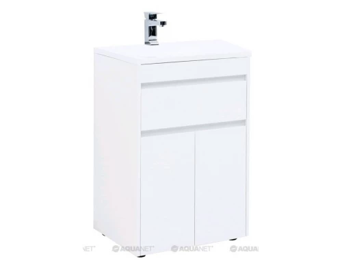 Тумба под раковину Aquanet Токио 58 00237745 (напольная, 1 ящик, 2 дверцы), цвет белый